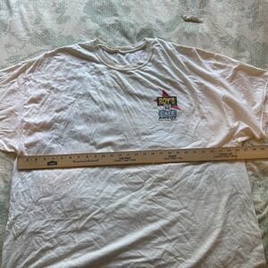 Vtg Men's Ride Free Route 66 Biker Rags Ivory White‎ Sz 2XL T Shirt Eagle Skull